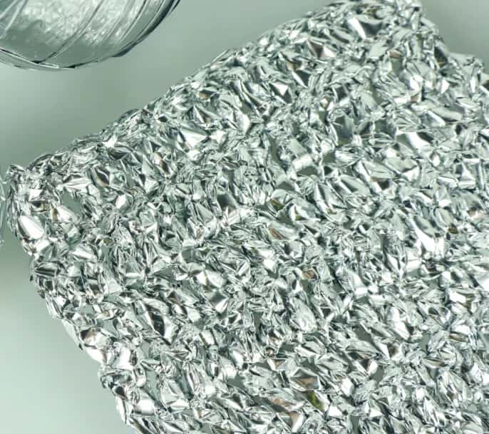 Silver Metallic Flat Yarn Mini Spool for Hats, Bags and Gift Accents
