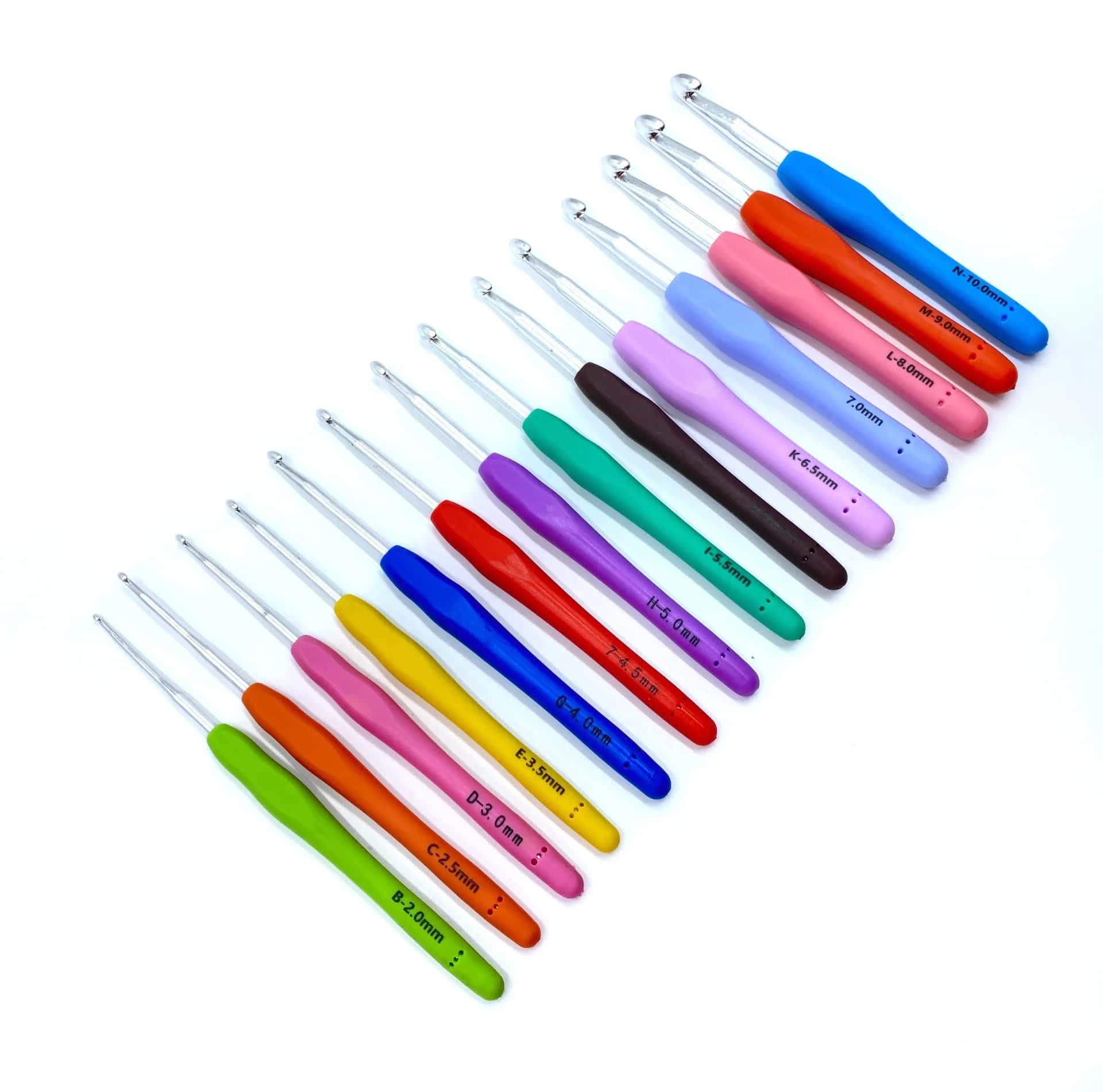 Ergonomic Crochet Hook Set, 2.0–6.0mm Soft Grip Handles for Beginners & DIY Projects